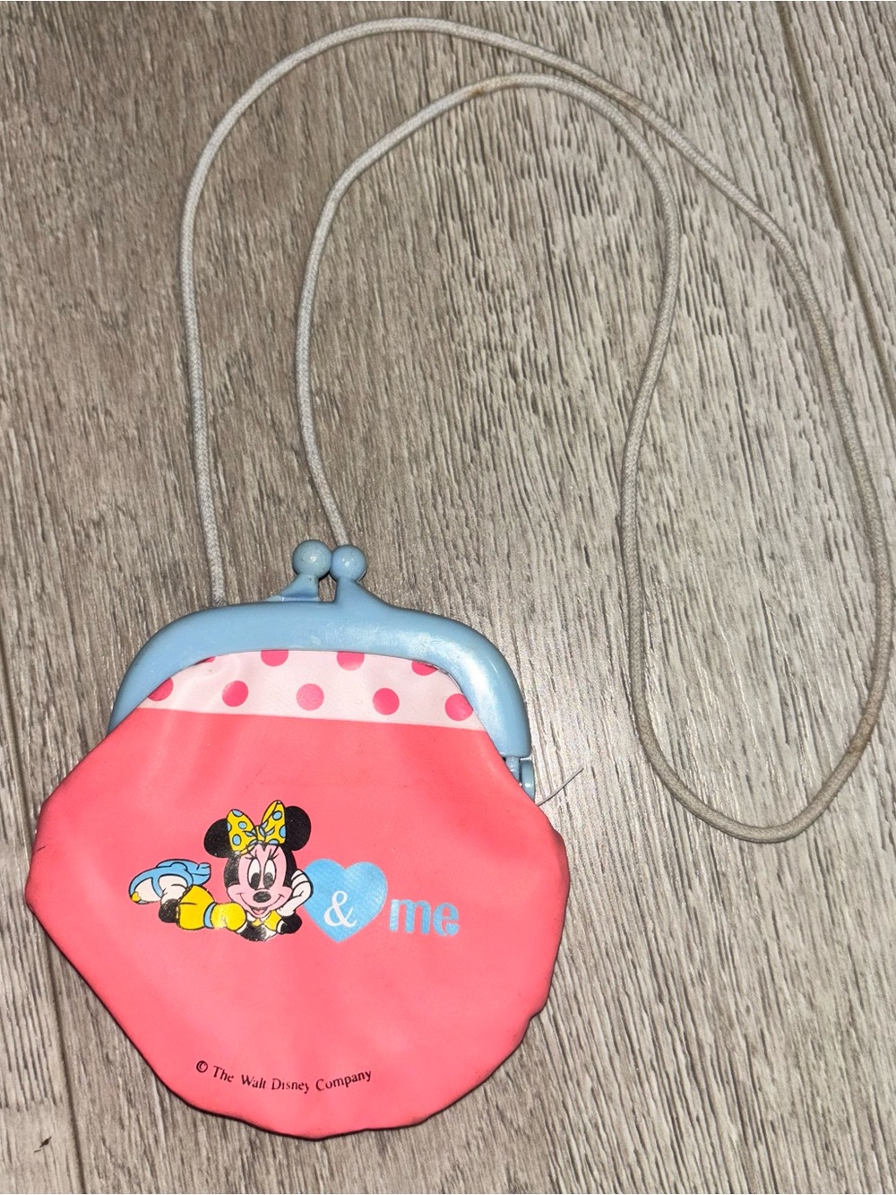 Disney Pink and Light Blue Minnie Mouse Kids Crossbody Purse
